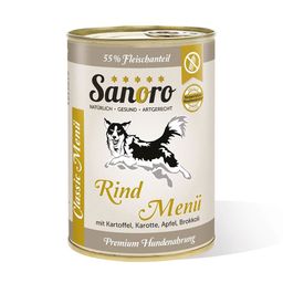 Sanoro - Menü Classic vom Rind mit 55% Fleischanteil mit Kartoffel* und Karotte*