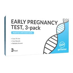 GetTested Frühtest Schwangerschaftstest 3er-Pack | Untersuchung hCG-bezogener Marker
