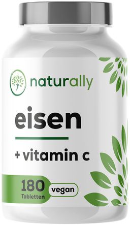 naturally Eisen und Vitamin C | 20 mg Eisentabletten mit 40 mg Vitamin C