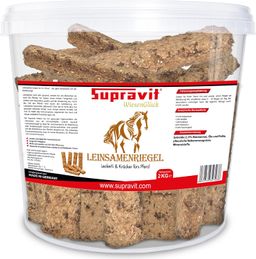 Supravit Leinsamen Pferdeleckerlies – 2kg Eimer - der etwas größere Belohnungssnack für Pferd & Pony