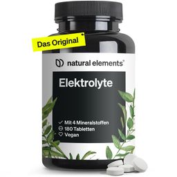 natural elements Elektrolyte Tabletten - 180 Stück - mit Magnesium, Kalzium, Natrium und Chlorid