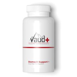 Vaud ® Stomach Support | Flohsamenschalen Kapseln | Psyllium Fiber für Verdauung & Darmgesundheit