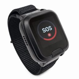 Senionex PRO 5 BAND Senioren Notruf Armband mit Zeitanzeige schwarz