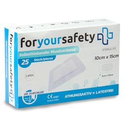 Dr. Kuechler Medical® 25 Stück große Wundpflaster steril, besonders hautfreundlich, 10x15cm