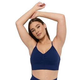 GymBeam Sport-BH Damen nahtlos mit herausnehmbaren Polstern in Navy