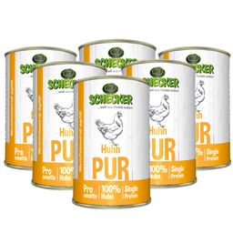 Schecker Huhn PUR - Nassfutter für Hunde
