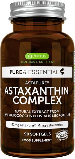 Igennus Astaxanthin Hochdosiert Komplex Kapseln, Vegane & Natürliche Antioxidans