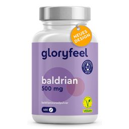 gloryfeel® Baldrian hochdosiert - 400 vegane Tabletten - 500mg Baldrianwurzelpulver