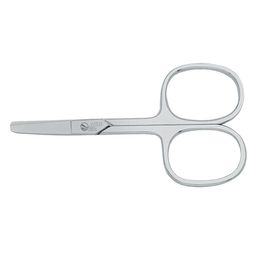 Nagelschere, aufgebogen, glatt, vernickelt - Babyschere, stumpfe Spitze