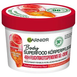 Garnier Erfrischende Körperpflege für trockene Haut, Body Butter mit Wassermelone und Hyaluronsäure