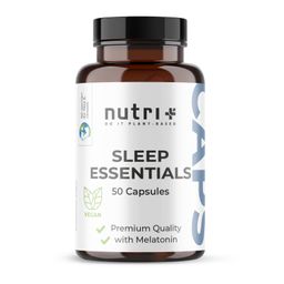 nutri+ Sleep Essentials mit Baldrian + Melatonin als Einschlafhilfe