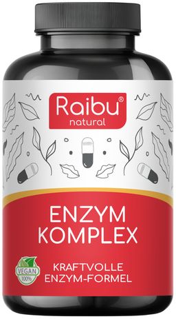 Enzym Komplex mit Bromelain, Papain, Protease, Amylase, Lipase & Laktase - RAIBU