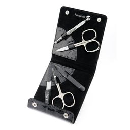 Niegeloh Etui Modell Kroko M Schwarz - Made in Solingen