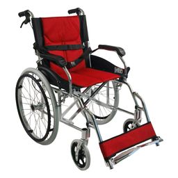 abc HOME | Leichtgewichtrollstuhl – nur 11 kg – faltbar, mit 20-Zoll-Rädern, Gurt & Bremsen