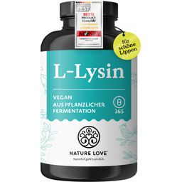 NATURE LOVE® L-Lysin - 365 vegane Kapseln - 1000mg L-Lysin HCL/Tagesdosis - pflanzliche Fermentation