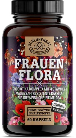 Scheunengut® FRAUENFLORA | Intimflora Komplex mit 4 Milchsäurebakterien | auch für den Akutfall