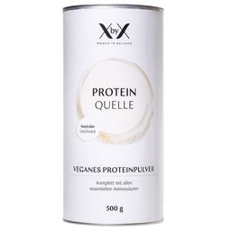 XbyX® Protein Quelle Neutral - veganes 3K Proteinpulver für Frauen ab 40 - Zuckerfrei