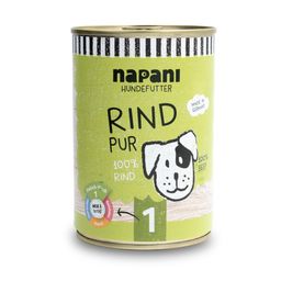 napani Nassfutter für Hunde, Rind pur