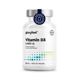 gloryfeel® Vitamin D3 2000 I.E. - 400 Tabletten hochdosiert