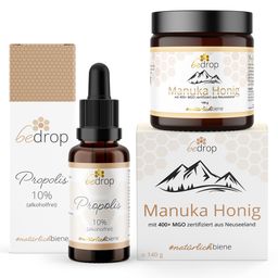 bedrop Das Kinder Set | Manuka Honig MGO 500 + Propolis Tinktur (alkoholfrei)