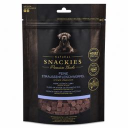 SNACKIES Feine Straussenfleischwürfel - Monoprotein Snack für Hunde