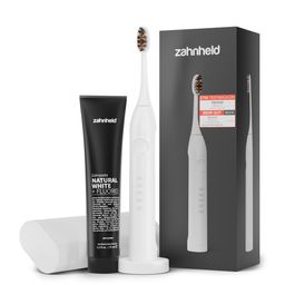 Zahnheld elektrische Schallzahnbürste G3 im Set mit Zahnpasta Natural White