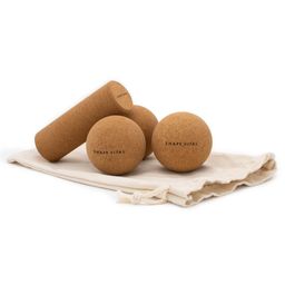 SHAPEVITAL Faszien- und Massageset aus Kork | 3-teilig mit Jute-Beutel | hochwertig
