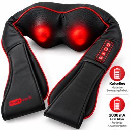 axion® kabelloses Shiatsu-Massagegerät für Nacken, mit Infrarot-Wärmefunktion, Nackenmassage