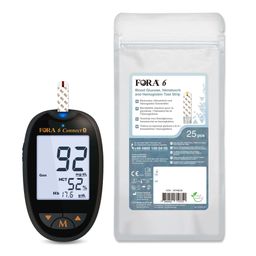 FORA 6 Connect - Blutzucker-, Hämatokrit- & Hämoglobin-Messgerät (Multi-Parameter)