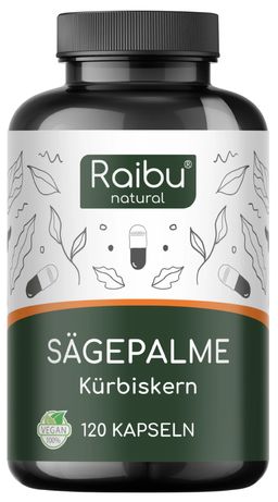 Saw Palmetto (Sägepalme) Kapseln, 20:1 Extrakt, Hergestellt in Deutschland - RAIBU