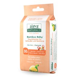 Aleva Naturals Bamboo Baby Feuchttücher für die Reinigung von Schnuller & Spielzeug