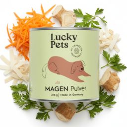 Lucky Pets Magenpulver Futtertopping für Hunde mit Ulmenrinde, ohne Aufkochen, sofort verzehrfertig