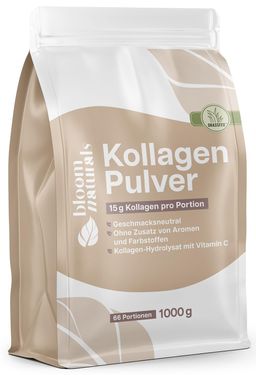 Kollagen Hydrolysat Typ I & III - 1000 g Pulver - 15 g pro Tag - Bloom Naturals®