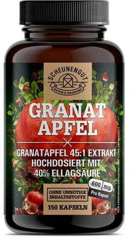 Scheunengut® Granatapfel Extrakt 45:1 | Hochdosiert mit mindestens 40% Ellagsäure & Polyphenolen