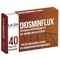 Diosminflux© 500mg Venen-Komplex: Diosmin & Hesperidin + Vitamin C - 40 Kapseln gegen schwere Beine