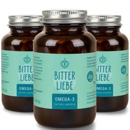 BitterLiebe - Omega-3 Kapseln vegan und hochdosiert - aus pflanzlichen Algenöl - Omega-3-Fettsäuren
