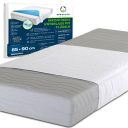 Sensalou Inkontinenz Unterlage mit Flügeln 85x90cm Betteinlage Nässeschutz Bettunterlage wasserdicht
