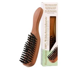 REMOS Haarbürste mit Wildschweinborsten, schmal