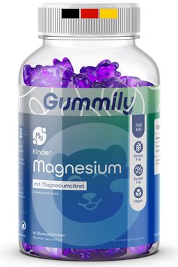 Gummily® Magnesium für Kinder - 2-Monats-Vorrat - Laborgeprüft - Kinder Magnesium Gummibärchen