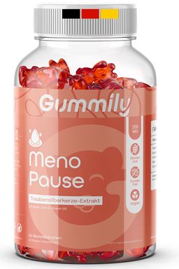 Gummily® Meno Pause mit Traubensilberkerze 2500 mg Biotin - VB6 - Wechseljahre Kapseln alternativ