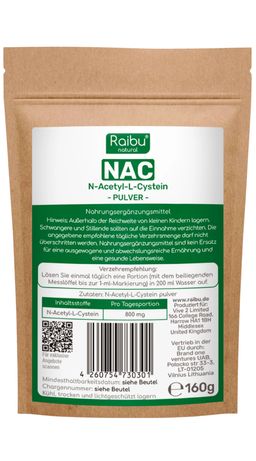NAC Pulver (N Acetyl Cystein) - RAIBU