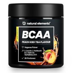 natural elements BCAA Pulver – Pfirsich Eistee – 300g – Leucin, Isoleucin, Valin im 2:1:1 Verhältnis