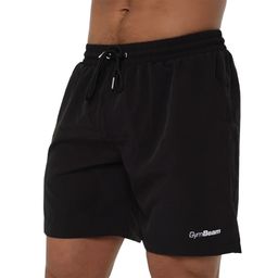 Badeshorts für Männer mit Kordelzug und Taschen in Black