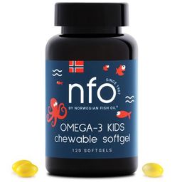 NFO Omega 3 Kids –  Chewables hochdosierte Tutti-Frutti-Kaubaren Softgels für Kinder