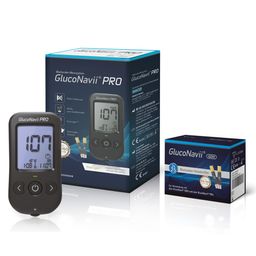 Gluconavii Pro Blutzuckermessgerät - Kombiset mit Teststeifen (mg/dL)