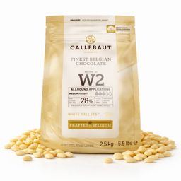 Callebaut W2 Kuvertüre Callets weiße Schokolade 28% Kakao