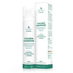 Eye Natural Hyaluron Augencreme 50 ml mit Aloe Vera, Koffein & Vitamin C gegen Falten & Augenringe