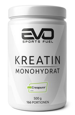 Creapure® Kreatin-Monohydrat Pulver in laborgeprüfter Qualität – 500 g – EVO SPORTS FUEL
