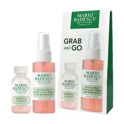 Mario Badescu, Grab &#38; Go Set = Facial Spray with Aloe, Herbs &#38; Rosewater + Drying Lotion