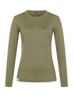 ALPENWERT Longsleeve Damen Merino Grün S
